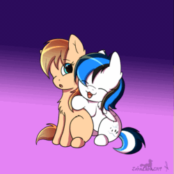 Size: 559x559 | Tagged: safe, artist:zobaloba, imported from derpibooru, oc, oc:waver, pony, animated, cute, frame by frame, love, nuzzling, oc x oc, ocbetes, shipping