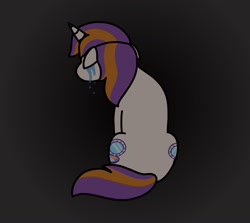 Size: 1607x1432 | Tagged: safe, artist:kindheart525, imported from derpibooru, oc, oc only, oc:diamond mine, pony, unicorn, kindverse, crying, offspring, parent:button mash, parent:sweetie belle, parents:sweetiemash, sad