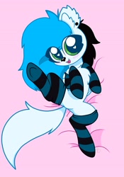 Size: 2866x4096 | Tagged: safe, artist:kittyrosie, imported from derpibooru, oc, oc only, oc:icefluff, pony, wolf pony, adorasexy, big eyes, clothes, cute, fluffy, heart eyes, ocbetes, paws, sexy, socks, solo, striped socks, wingding eyes