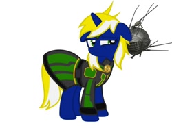 Size: 960x719 | Tagged: safe, artist:radbat, edit, imported from derpibooru, oc, oc:time vortex (kaifloof), oc:time vortex (th3bluerose), alicorn, pony, fallout equestria, alternate hairstyle, clothes, dress, eyebot, recolor