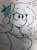 Size: 1280x1707 | Tagged: safe, artist:redxbacon, imported from derpibooru, oc, oc only, oc:trash, anthro, breasts, clothes, female, lineart, shirt, smiling, solo, traditional art