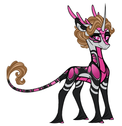 Size: 1500x1543 | Tagged: safe, artist:australian-senior, imported from derpibooru, oc, oc only, oc:apollo invictus, alicorn, kirin, pony, unicorn, kirindos, alternate universe, antlers, colored hooves, colored sclera, leonine tail, pink eyes, solo, unshorn fetlocks