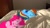 Size: 720x405 | Tagged: safe, artist:stormxf3, imported from derpibooru, pinkie pie, rainbow dash, earth pony, pegasus, pony, bed, bedroom, blanket, door, eyes closed, irl, open mouth, photo, ponies in real life, sleeping
