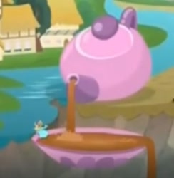 Size: 302x310 | Tagged: safe, imported from derpibooru, screencap, smolder, uprooted, ambiguous gender, cropped, dream, princess smolder, solo, teapot