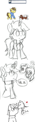 Size: 1280x4472 | Tagged: safe, artist:askwinonadog, artist:spheedc, imported from derpibooru, winona, oc, oc:dream catcher, oc:dream chaser, dog, unicorn, ask winona, clothes, collaboration, comic, cute, duo, eyes closed, floppy ears, heart, levitation, licking, magic, male, nervous, puppy dog eyes, response, shirt, simple background, speech bubble, stallion, tail wag, telekinesis, tongue out, white background