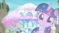 Size: 1920x1076 | Tagged: safe, imported from derpibooru, screencap, tree of harmony, pony, uprooted, female, implied twilight sparkle, solo, treehouse of harmony, treelight sparkle, treelightbetes