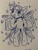 Size: 4032x3024 | Tagged: safe, artist:rainbow eevee, imported from derpibooru, twilight sparkle, pony, butterfly wings, drawing, female, glitter, hitachi, ink, lineart, pen drawing, raised hoof, solo, sparkles, traditional art