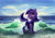 Size: 2000x1391 | Tagged: safe, artist:tsitra360, imported from derpibooru, sea swirl, pony, unicorn, background pony, commission, cute, female, mare, namesake, ocean, one eye closed, open mouth, pun, seadorable, smiley face, smiling, solo, visual pun, wave, wetsuit, wink