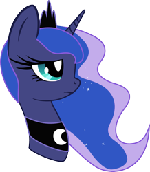 Size: 1747x2000 | Tagged: safe, artist:midnight-st4r, imported from derpibooru, princess luna, alicorn, pony, bust, cute, female, frown, lunabetes, mare, sad, sadorable, simple background, solo, transparent background