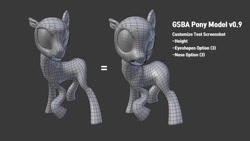 Size: 1024x576 | Tagged: safe, artist:gashiboka, imported from derpibooru, oc, oc only, unnamed oc, pony, 3d, 3d model, 3ds max, solo