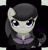 Size: 800x831 | Tagged: safe, artist:raininess, imported from derpibooru, octavia melody, semi-anthro, :<, abstract background, bust, catface, clothes, female, looking at you, shirt, solo