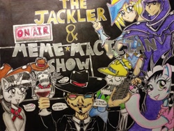 Size: 4160x3120 | Tagged: safe, artist:haruka takahashi, imported from derpibooru, oc, oc:haruka takahashi, oc:twilie atkins, ghost, human, alcohol, black and white, clothes, colored, cute, dark magician, dark magician girl, female, glass, glass window, grayscale, mare, monochrome, poke'ball, poké ball, pokémon, suit, the man they call ghost, traditional art, true capitalist radio, wine, wine glass