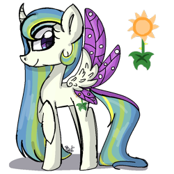 Size: 768x768 | Tagged: safe, artist:awoomarblesoda, imported from derpibooru, oc, oc only, oc:aethina, changepony, hybrid, pony, female, offspring, parent:princess celestia, parent:thorax, parents:thoralestia, simple background, solo, transparent background