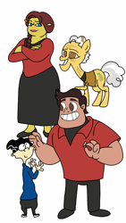 Size: 720x1280 | Tagged: safe, artist:kittythenerd, deleted from derpibooru, imported from derpibooru, grand pear, crossover, double d, ed edd n eddy, edd, princess fiona, rafael diaz, shrek, star trek, star vs the forces of evil