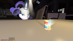 Size: 1920x1080 | Tagged: safe, artist:beardeddoomguy, imported from derpibooru, rarity, pony, .zip file at source, 3d, 3d model, downloadable, female, rainbow thread, solo, source filmmaker, source filmmaker resource, spool