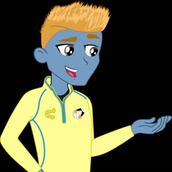 Size: 1235x1236 | Tagged: safe, imported from derpibooru, oc, oc:hoofstorm, equestria girls, blue, football, gold, high school, sports, wondercolt