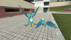 Size: 1600x900 | Tagged: safe, artist:beardeddoomguy, imported from derpibooru, gallus, griffon, .zip file at source, 3d, 3d model, commission, downloadable, gmod, male, solo, source filmmaker resource