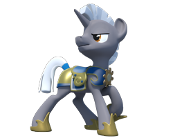 Size: 1280x1024 | Tagged: safe, artist:clawed-nyasu, imported from derpibooru, oc, oc only, oc:scope, pony, 3d, 3d model, armor, commission, simple background, solo, transparent background