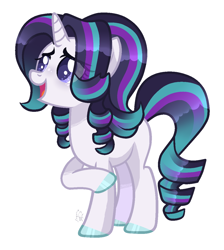 Size: 1072x1196 | Tagged: safe, artist:sugaryicecreammlp, imported from derpibooru, oc, oc only, oc:starry song, pony, unicorn, female, magical lesbian spawn, mare, offspring, parent:coloratura, parent:starlight glimmer, simple background, solo, transparent background