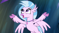 Size: 1920x1080 | Tagged: safe, imported from derpibooru, screencap, silverstream, classical hippogriff, hippogriff, uprooted, female, solo, spread arms