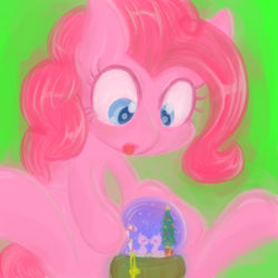 Size: 4999x4999 | Tagged: safe, artist:zemlya, imported from derpibooru, pinkie pie, earth pony, pony, female, mare, snow globe, solo