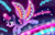 Size: 1500x950 | Tagged: artist needed, safe, artist:ghostfacenikol, imported from derpibooru, twilight sparkle, alicorn, pony, butterfly wings, colored wings, female, flying, looking down, magic, mare, multicolored wings, rainbow wings, solo, sparkles, twilight sparkle (alicorn), vector