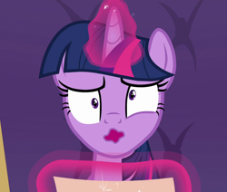 Size: 1272x1080 | Tagged: safe, imported from derpibooru, screencap, twilight sparkle, alicorn, pony, the beginning of the end, armchair, chair, eyeroll, faic, female, great moments in animation, magic, mare, paper, solo, twilight sparkle (alicorn), weird
