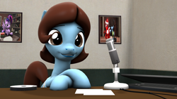 Size: 1920x1080 | Tagged: safe, artist:fd-daylight, imported from derpibooru, twilight sparkle, oc, alicorn, pony, 3d, female, microphone, solo, source filmmaker, twilight sparkle (alicorn)