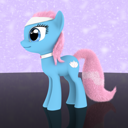 Size: 4096x4096 | Tagged: safe, artist:veryoldbrony, imported from derpibooru, lotus blossom, pony, 3d, 3d model, female, fluffy, solo