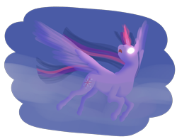 Size: 1400x1100 | Tagged: safe, artist:lauthheure, imported from derpibooru, twilight sparkle, alicorn, pony, female, glowing eyes, magic, solo, twilight sparkle (alicorn)