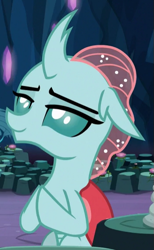 Size: 351x571 | Tagged: safe, imported from derpibooru, screencap, ocellus, uprooted, cropped, smug, solo focus