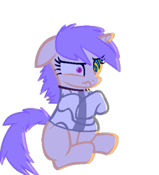 Size: 447x493 | Tagged: safe, artist:renfred456, imported from derpibooru, oc, oc only, pony, insanity, solo, straitjacket