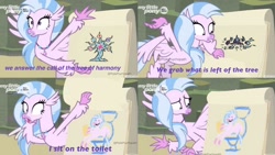 Size: 2048x1156 | Tagged: safe, artist:prplepsychopath, edit, edited screencap, imported from derpibooru, screencap, silverstream, tree of harmony, classical hippogriff, hippogriff, pony, uprooted, despicable me, female, gru's plan, meme, silverstream's plan, solo