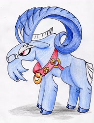 Size: 2130x2785 | Tagged: safe, artist:40kponyguy, derpibooru exclusive, imported from derpibooru, grogar, male, simple background, solo, traditional art, white background
