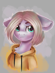 Size: 1200x1600 | Tagged: safe, artist:falafeljake, imported from derpibooru, oc, oc only, oc:lazzy butt, pony, bust, clothes, solo