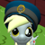 Size: 1080x1080 | Tagged: safe, artist:lixerubeon, imported from derpibooru, derpy hooves, pony, 3d, female, gmod, heart eyes, police hat, solo, wall eyed, wingding eyes