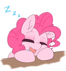 Size: 1281x1374 | Tagged: safe, artist:akainu_pony, imported from derpibooru, pinkie pie, earth pony, pony, cute, diapinkes, female, mare, onomatopoeia, sleeping, solo, sound effects, zzz