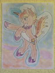 Size: 3264x2448 | Tagged: safe, artist:jerrykenway, imported from derpibooru, oc, oc:jerry kenway, pony, unicorn, levitation, magic, male, telekinesis, traditional art