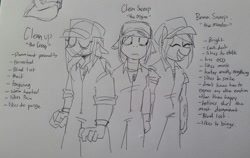 Size: 1280x811 | Tagged: safe, artist:redxbacon, imported from derpibooru, oc, oc only, oc:clean sweep, anthro, female, mental illness, multiple personality, solo, traditional art