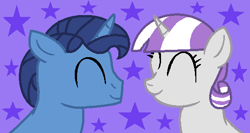 Size: 545x291 | Tagged: safe, artist:princess-kitsune-tsu, artist:thatonecrazyartist18, imported from derpibooru, night light, twilight velvet, pony, unicorn, eyes closed, female, male, married couple, nightvelvet, shipping, smiling, straight