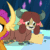 Size: 1019x1019 | Tagged: safe, imported from derpibooru, screencap, smolder, yona, dragon, yak, uprooted, animated, bow, circling stars, cloven hooves, cute, dragoness, female, gif, hair bow, knocked silly, monkey swings, solo focus, the place where we belong, yonadorable