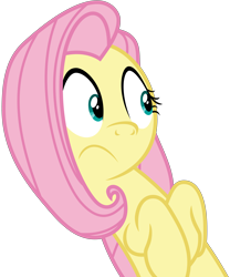 Size: 4991x6001 | Tagged: safe, artist:korsoo, imported from derpibooru, fluttershy, pony, buckball season, .svg available, absurd resolution, cute, female, frown, looking at something, mare, reaction image, shyabetes, simple background, solo, transparent background, vector, wide eyes