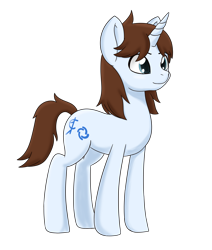 Size: 8000x9456 | Tagged: safe, artist:chedx, imported from derpibooru, oc, oc only, oc:field seeker, pony, unicorn, absurd resolution, blue eyes, blue fur, brown mane, colored, commission, digital art, full body, male, simple background, solo, stallion, transparent background