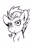 Size: 900x1350 | Tagged: safe, artist:tillie-tmb, imported from derpibooru, spitfire, pony, bust, female, monochrome, portrait, sketch, solo