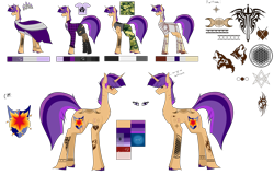 Size: 7937x5385 | Tagged: safe, artist:moonlight0shadow0, imported from derpibooru, oc, oc only, oc:flare beam, pony, unicorn, wolf, icey-verse, anarchy, armor, bandage, belt, boots, camouflage, chest fluff, clothes, crown, dress, ear piercing, earring, eye scar, female, flannel, hoodie, jewelry, mare, next generation, nylon, offspring, pants, parent:flash sentry, parent:twilight sparkle, parents:flashlight, piercing, reference sheet, regalia, rust, scar, shield, shirt, shoes, simple background, sleeveless, socks, solo, stockings, sword, t-shirt, tanktop, tattoo, thigh highs, torn clothes, transparent background, unshorn fetlocks, wall of tags, weapon