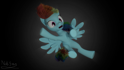 Size: 1920x1080 | Tagged: safe, artist:nebulafactory, imported from derpibooru, rainbow dash, pony, 3d, blender, falling, female, scared, solo