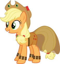 Size: 1006x1078 | Tagged: safe, artist:iknowpony, imported from derpibooru, applejack, earth pony, pony, .svg available, clothes, dress, female, mare, simple background, smiling, solo, transparent background, vector