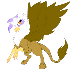 Size: 900x900 | Tagged: safe, artist:king-decidueye, imported from derpibooru, gilda, griffon, female, profile, rearing, simple background, smiling, smirk, solo, transparent background