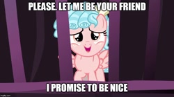 Size: 888x499 | Tagged: safe, artist:arcgaming91, edit, edited screencap, editor:arcgaming91, imported from derpibooru, screencap, cozy glow, pegasus, pony, the beginning of the end, blatant lies, cage, caption, cozybetes, cute, female, filly, image macro, pure concentrated unfiltered evil of the utmost potency, seems legit, solo, text, this will end in death, this will end in pain, this will end in tears, this will end in tears and/or death, this will not end well