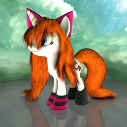 Size: 4096x4096 | Tagged: safe, artist:veryoldbrony, imported from derpibooru, oc, oc only, oc:bowbeep, pony, 3d, 3d model, fluffy, solo